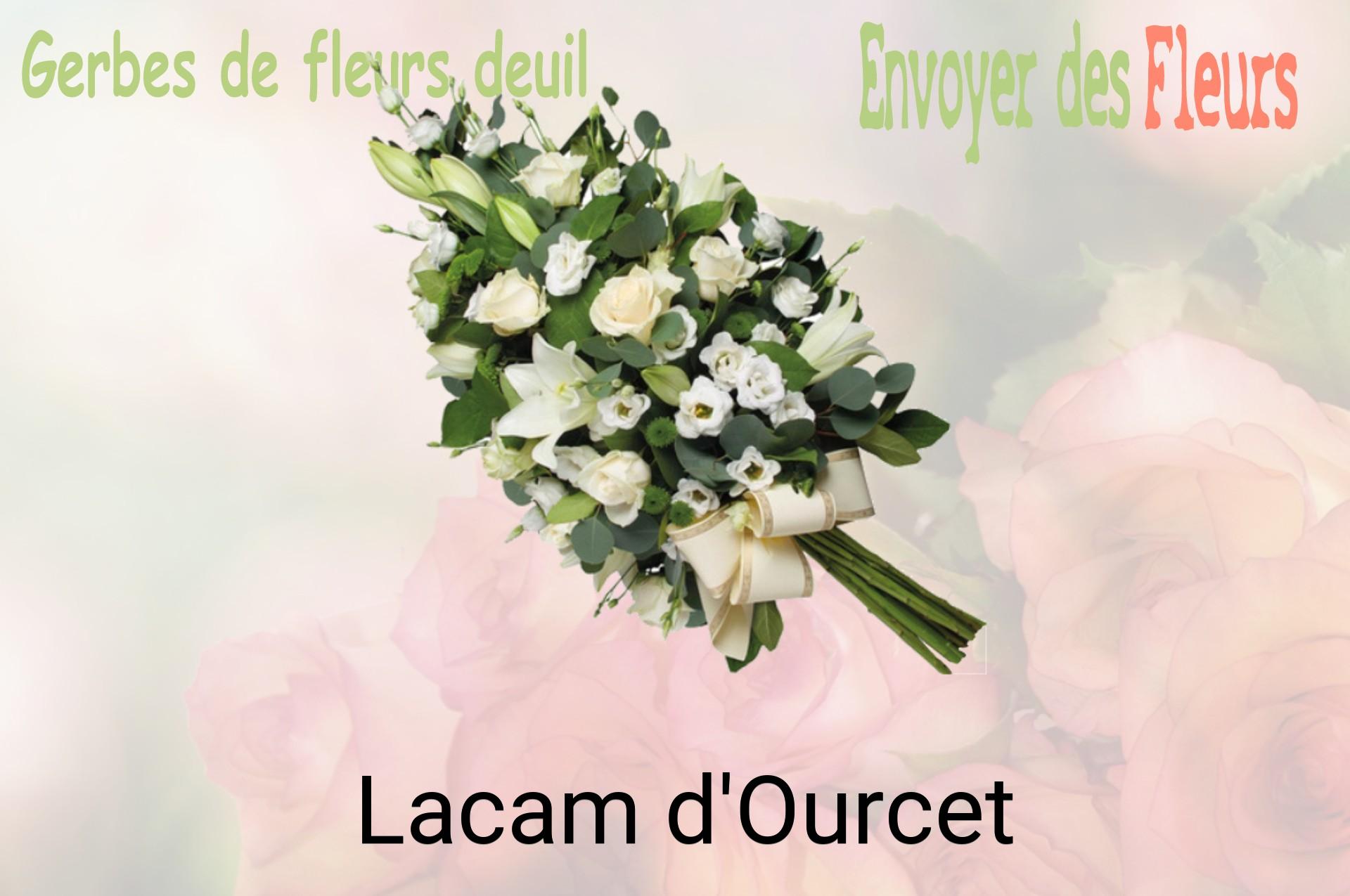 Gerbe de fleurs de deuil livrée à Lacam-d'Ourcet
